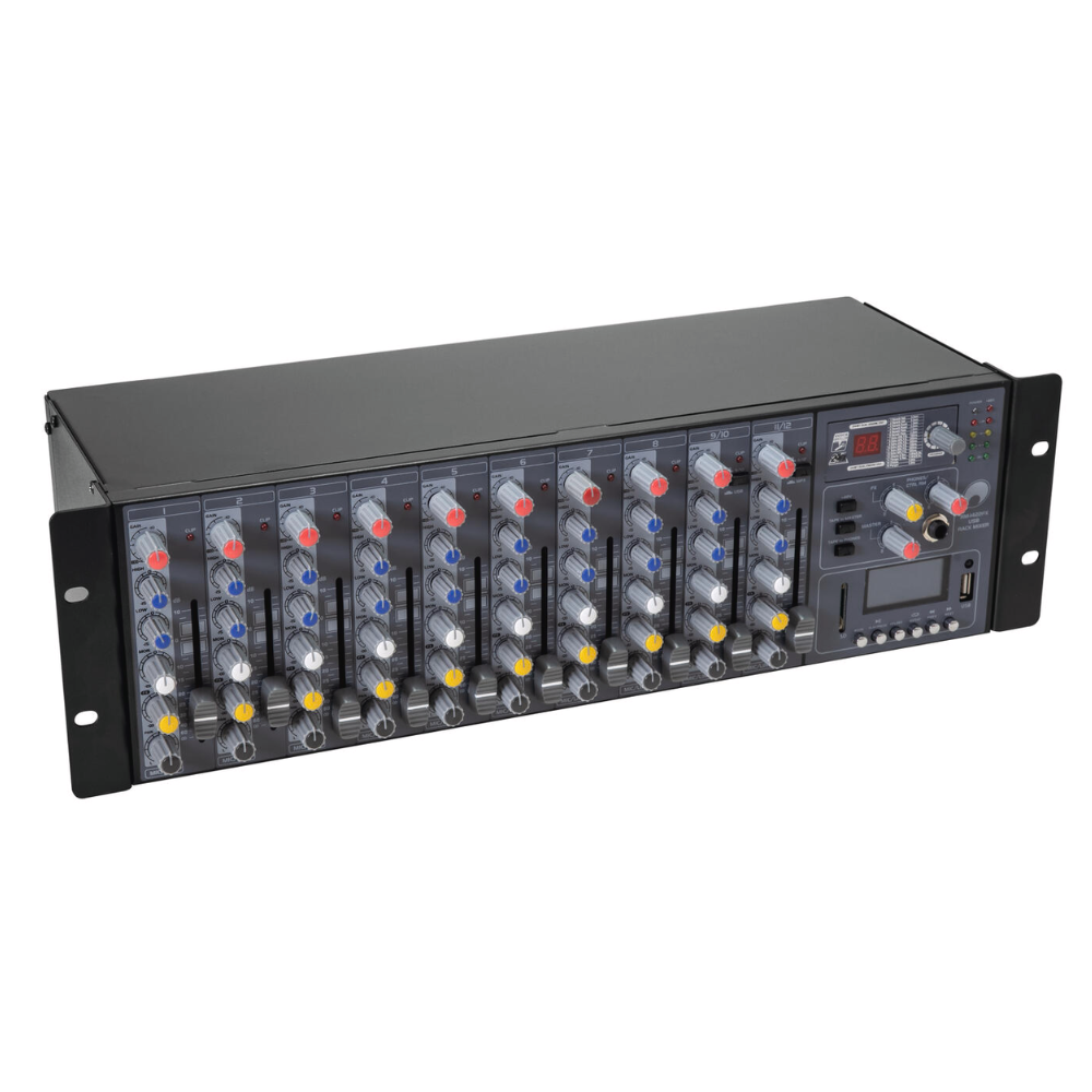 Omnitronic RM-1422FX 12-kanaals rackmixer met USB, DSP-FX & MP3 afbeelding
