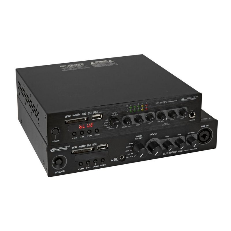 Omnitronic EP-220PS Mediaspeler met BT & FM 1HE EP-220PS Mediaspeler met BT & FM 1HE