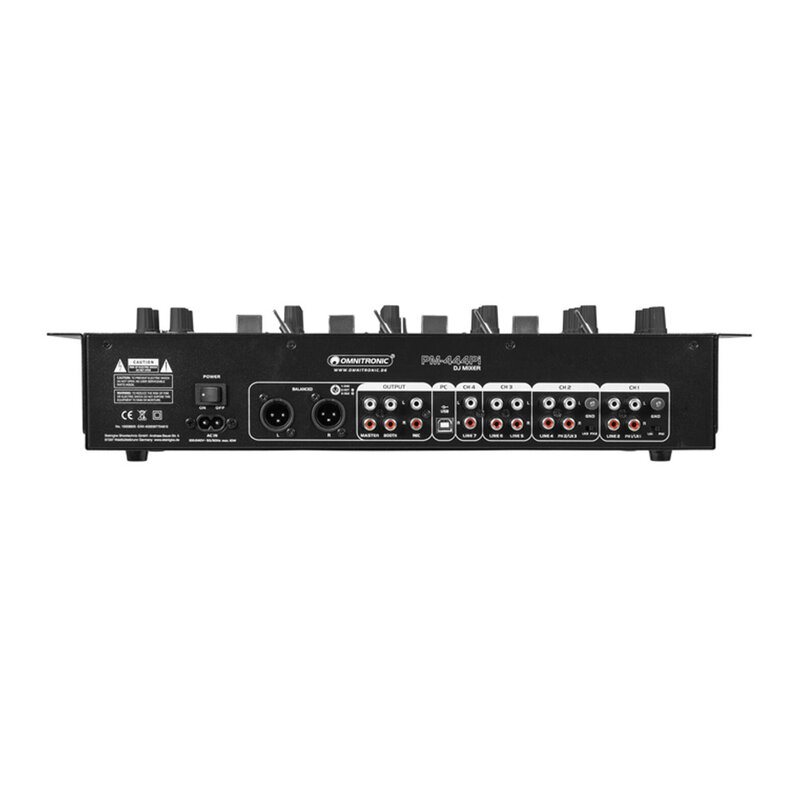 PM-444Pi 3-kanaals dj-mixer met Bluetooth, MP3 speler en USB interface