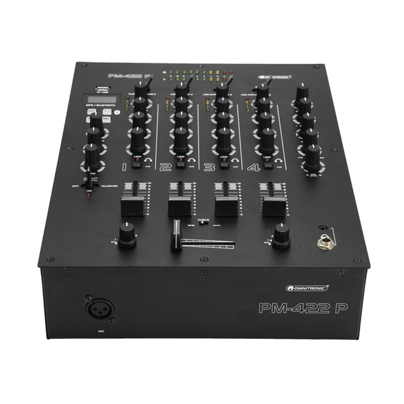 PM-422P 4-kanaals dj-mixer met Bluetooth en MP3 speler