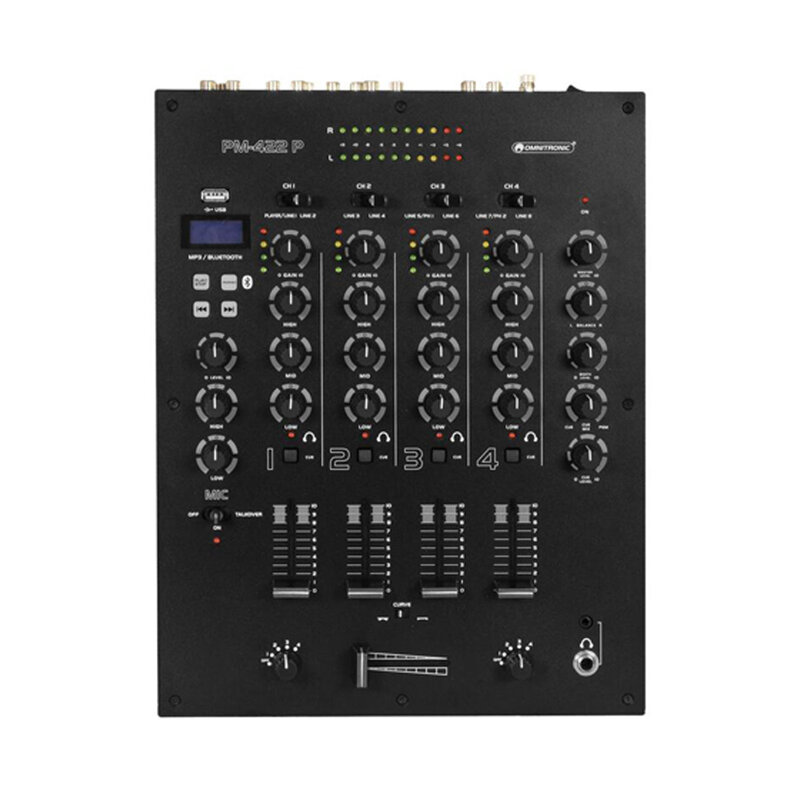PM-422P 4-kanaals dj-mixer met Bluetooth en MP3 speler