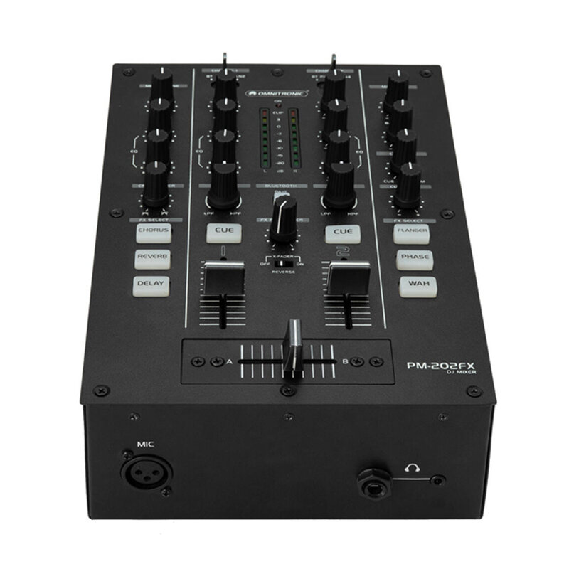 PM-202FX 2-kanaals dj-mixer met filter, FX en Bluetooth