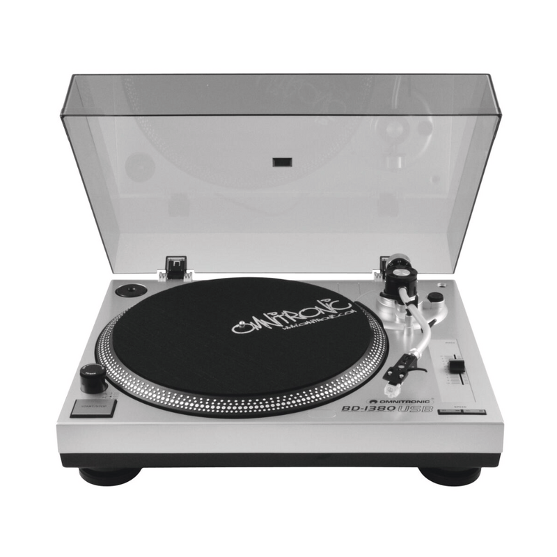 Omnitronic BD-1380 USB draaitafel zilver BD-1380 USB draaitafel zilver