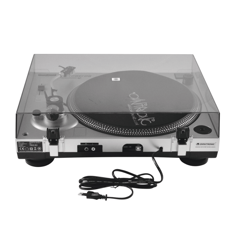 Omnitronic BD-1380 USB draaitafel zilver BD-1380 USB draaitafel zilver