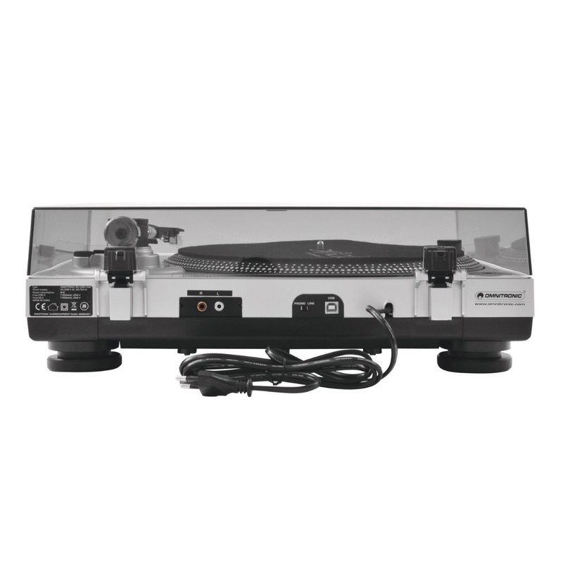 Omnitronic BD-1380 USB draaitafel zilver BD-1380 USB draaitafel zilver