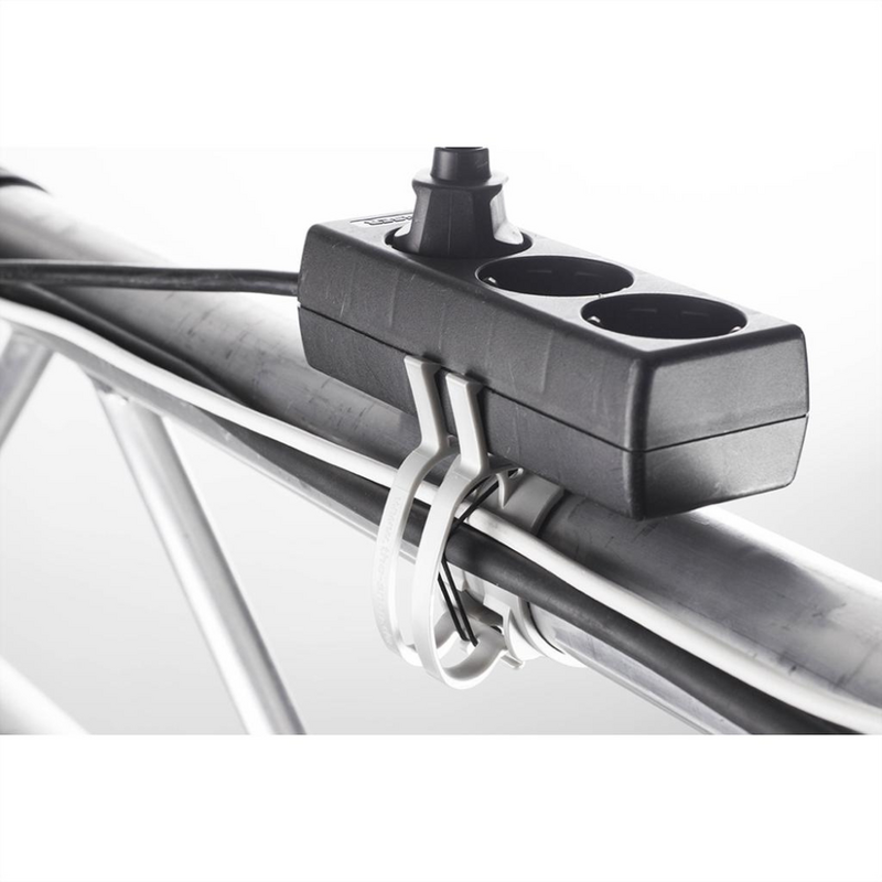 Truss klem met stekkerdooshouder voor 50mm truss