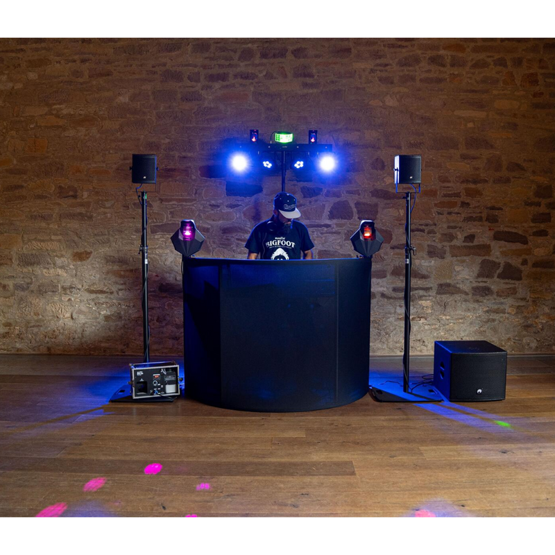 Omnitronic Gebogen mobiele DJ booth met tas zwart Gebogen mobiele DJ booth met tas zwart