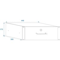 Racklade met slot 4HE