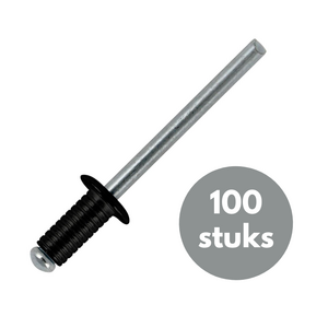 Penn Elcom SG-91510GEK Popnagels 5 x 10mm gegroefd zwart (100 stuks) SG-91510GEK Popnagels 5 x 10mm gegroefd zwart (100 stuks)