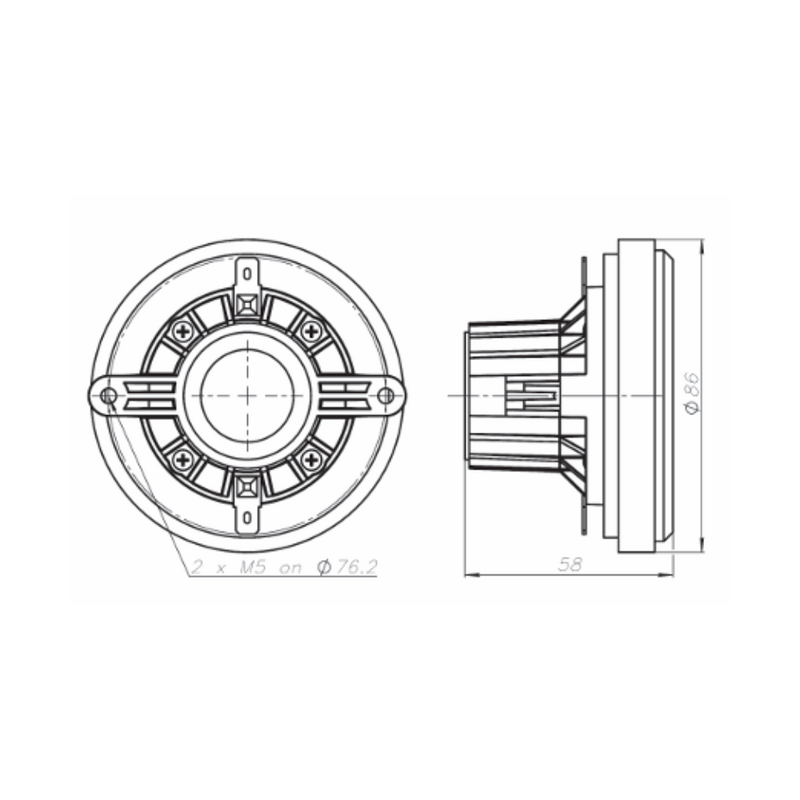 BMS 4524L 1 inch driver 25W 8Ohm
