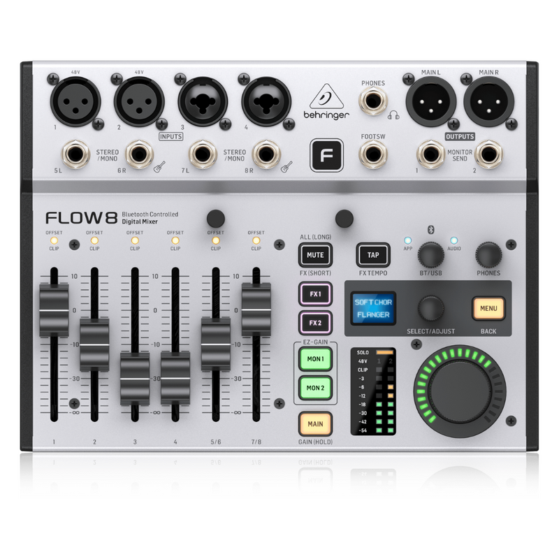 Behringer Flow 8 Digitale mixer met USB audio-interface Flow 8 Digitale mixer met USB audio-interface