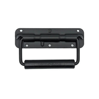 H1053K Opbouw handvat met veer zwart