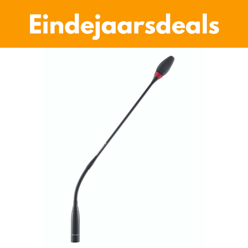 MEG 14-40-L B zwanenhalsmicrofoon met rode LED-ring 400mm