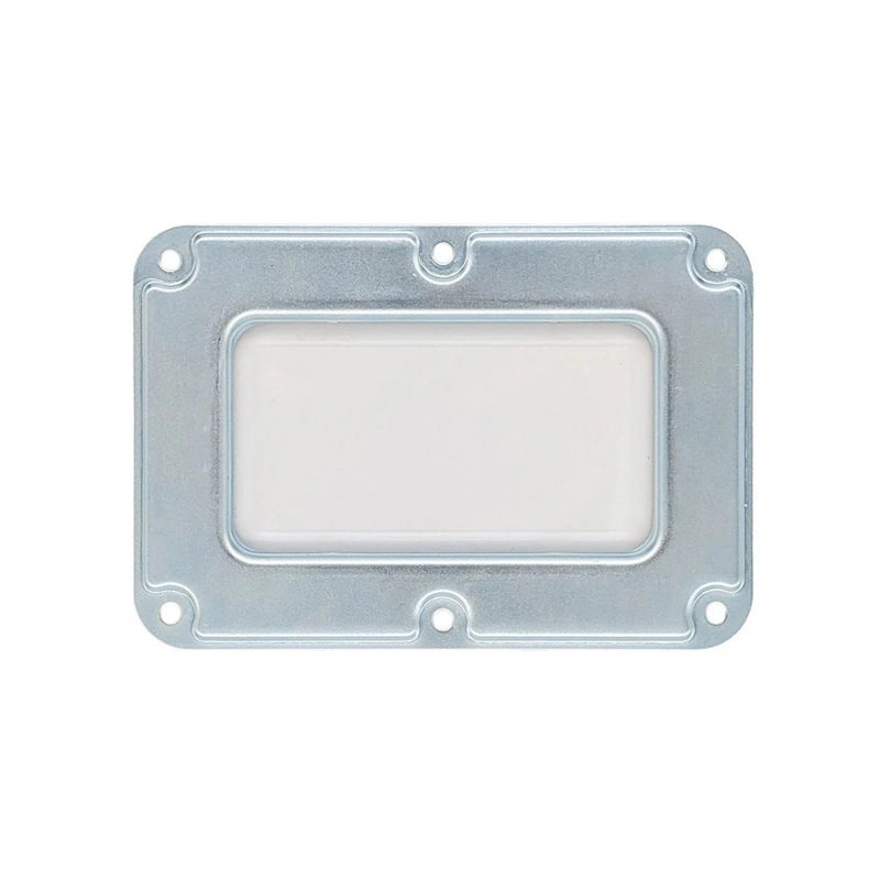 Grote schotel met transparant scanvenster en schuimpakking