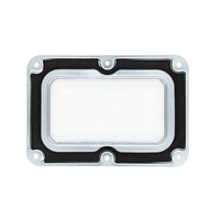 Grote schotel met transparant scanvenster en schuimpakking