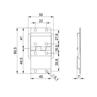 2524 Groot opbouw stopscharnier