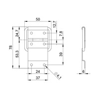 2528 Medium opbouw stopscharnier