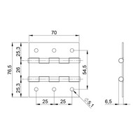 2600 Dubbele scharnier