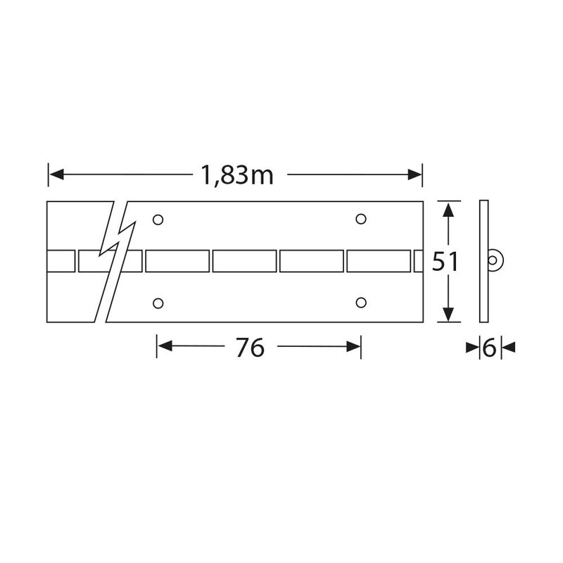 2606 Pianoscharnier 51mm x 91cm