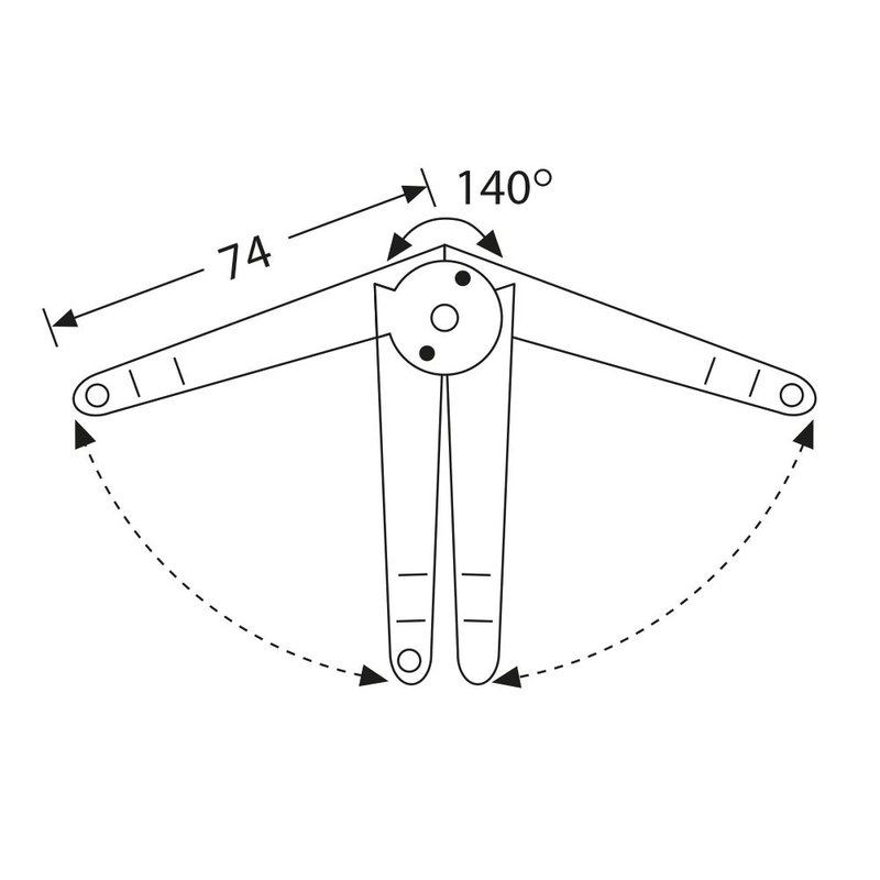 2701 Inbouw stopscharnier