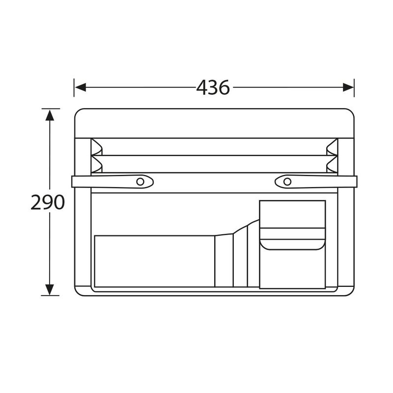 2801 Flightcase insert voor papieren en accessoires