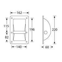 3402 Handvat rechthoek