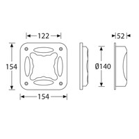 3403 Inbouwhandvat vierkant