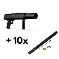 MagicFX Deejay Shotgun confettishooter + 10x Electric Confetti Cannon 80cm multicolour Deejay Shotgun confettishooter + 10x Electric Confetti Cannon 80cm multicolour