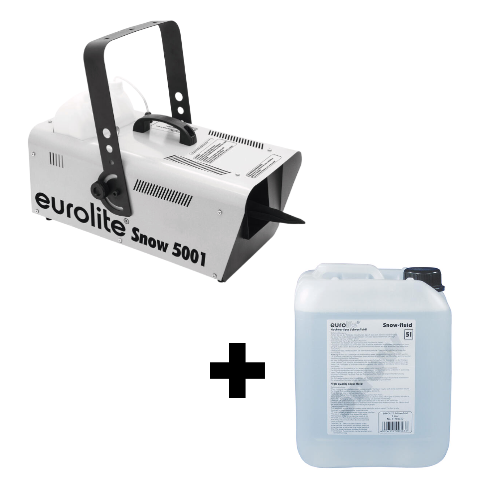 Eurolite Snow 5001 sneeuwmachine 1500W + sneeuwvloeistof 5L afbeelding