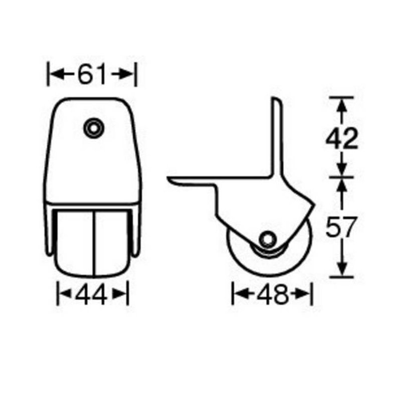 Adam Hall 3780 Opbouw flightcase wiel 3780 Opbouw flightcase wiel