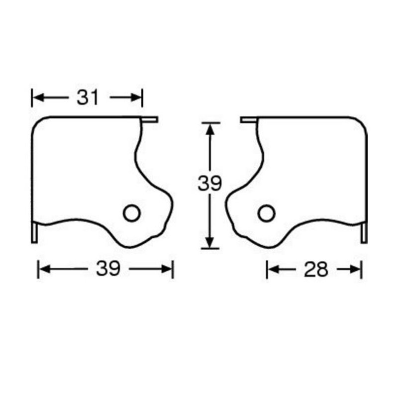 4012 Platte hoek medium