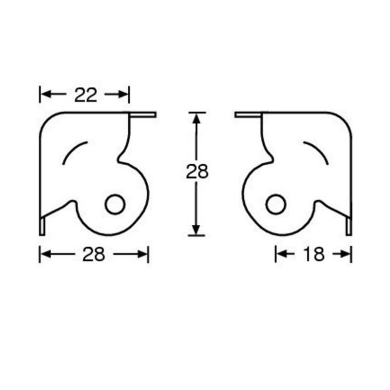 4050 Platte hoek klein