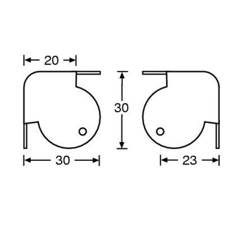 4055 Platte hoek klein