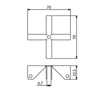 4271 Kruishoek 6,7mm