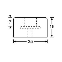 4904 Rubber voetje 25x15mm