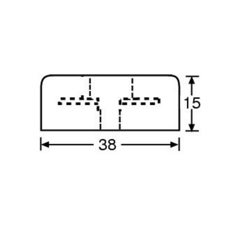 4907 Rubber voetje 38x15mm
