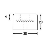 4909 Rubber voetje 38x20mm