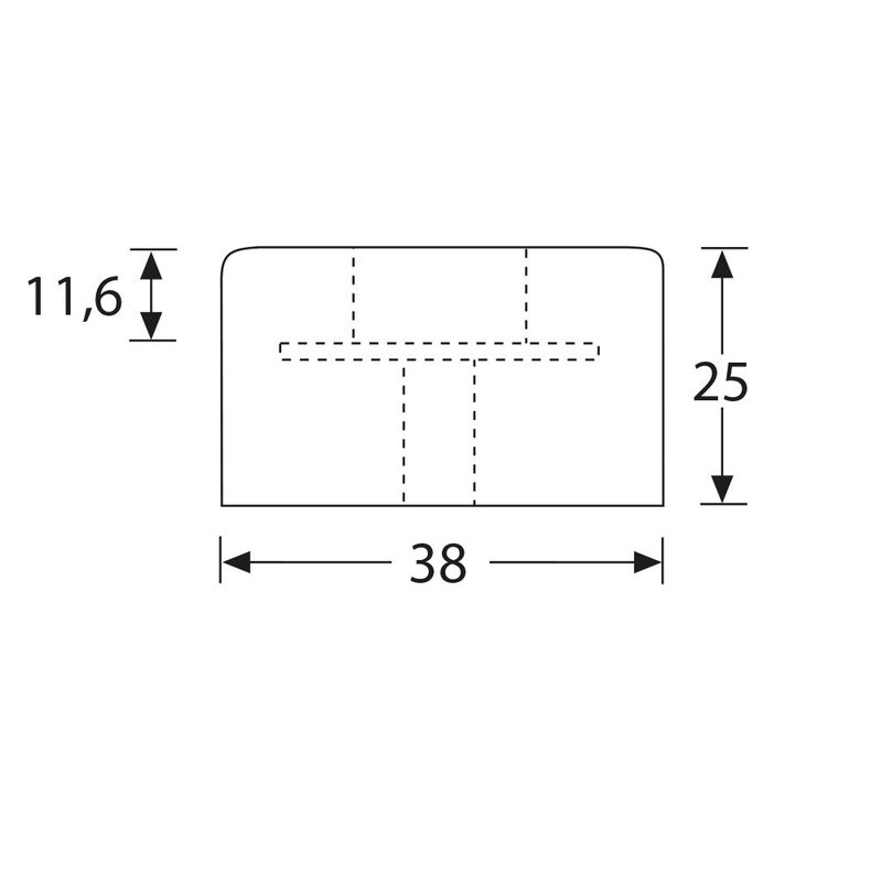 4911 Rubber voetje 38x25mm