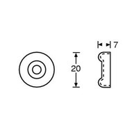 Adam Hall 4935 Stalen voetje 20x7mm 4935 Stalen voetje 20x7mm