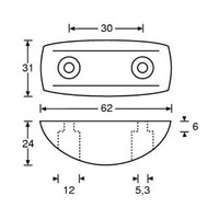 4945 Kunststof voet 24mm