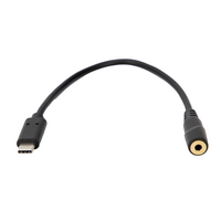 USB-C naar 3,5mm mini-jack female kabel 0,15m