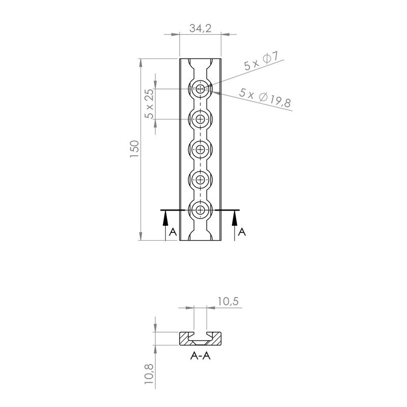 Adam Hall 5720 Vliegstrip 150mm 5720 Vliegstrip 150mm