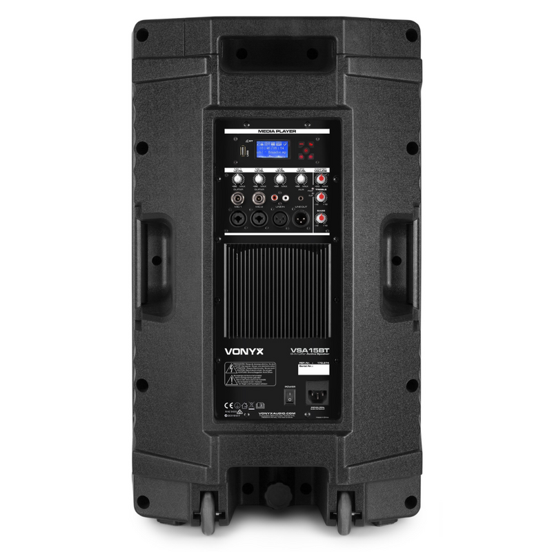 Vonyx VSA15BT actieve speaker met BT & USB 15 inch bi-amplified 1000W VSA15BT actieve speaker met BT & USB 15 inch bi-amplified 1000W