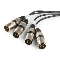CX190 Audio & DMX adapter 4x 3p XLR male naar CAT 70cm