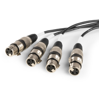 CX192 Audio & DMX adapter 4x 3p XLR female naar CAT 70cm