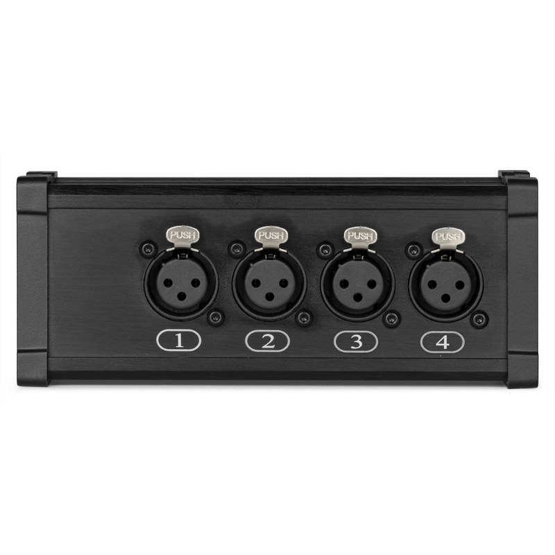 CX187 Splitter box 4x 3p XLR female naar CAT