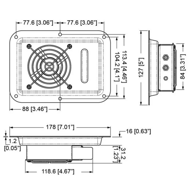 FT80-Q-FC Stille ventilator voor flightcase-racks