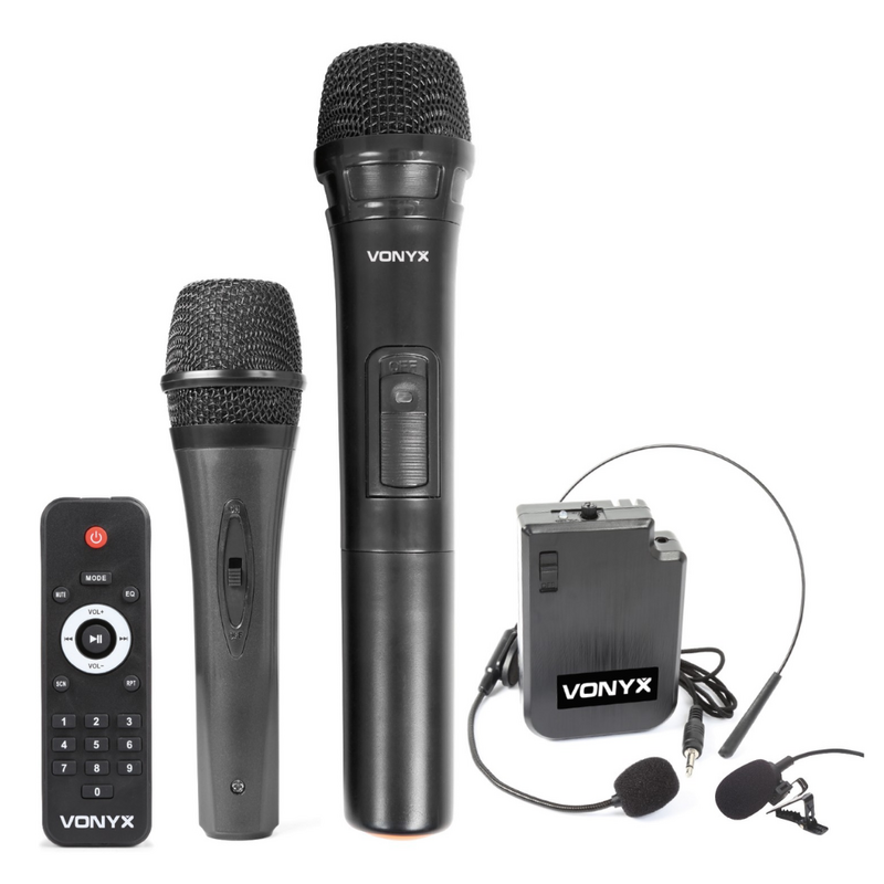 AP1200PA Mobiele geluidsinstallatie met 3 microfoons