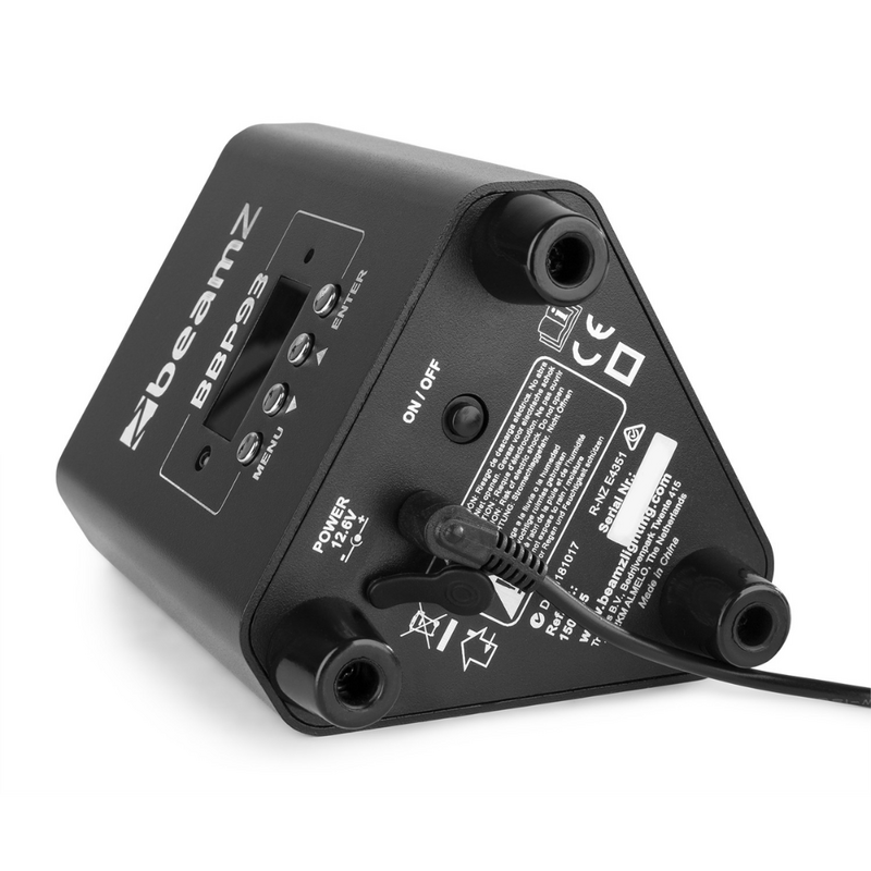 BBP93 verticale LED par op accu 3x 10W RGBW