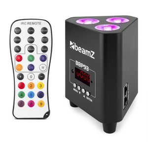 BeamZ BBP93 verticale LED par op accu 3x 10W RGBW